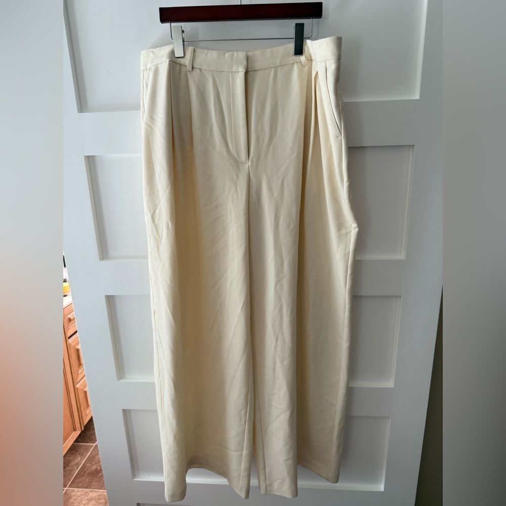 Nordstrom Winter White Cream wide leg Trousers